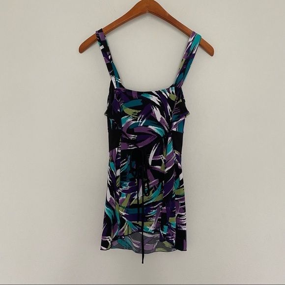 Iz Byer tank top belt empire waist large black - Picture 8 of 12